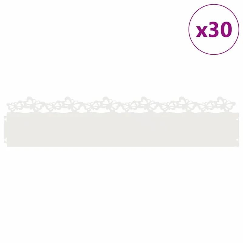Vejos borteliai 30 pcs Balta 103 x 0,05 x 22 cm Plienas