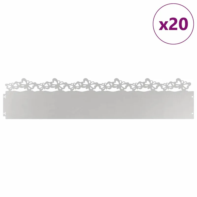 Vejos borteliai 20 pcs Sidabro 103 x 0,05 x 22 cm