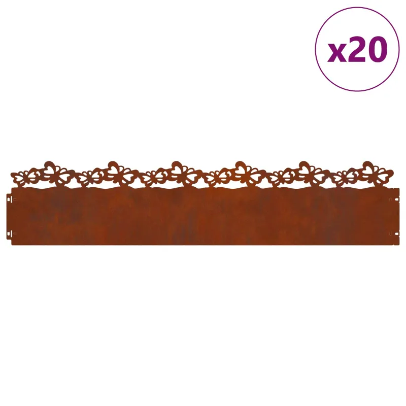 Vejos borteliai 20 pcs Rūdijanti 103 x 0,05 x 22 cm