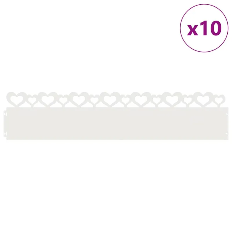 Vejos borteliai 10 pcs Balta 103 x 0,05 x 22 cm Plienas
