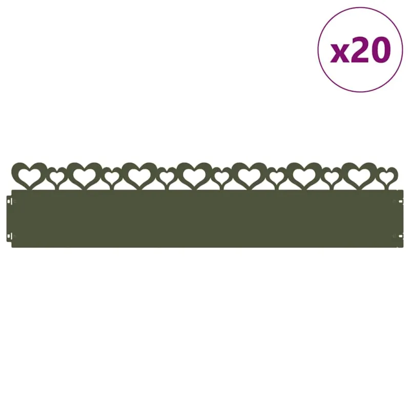 Vejos borteliai 20 pcs Alyvuogių žalia 103 x 0,05 x 22 cm