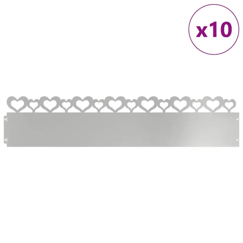 Vejos borteliai 10 pcs Sidabro 103 x 0,05 x 22 cm