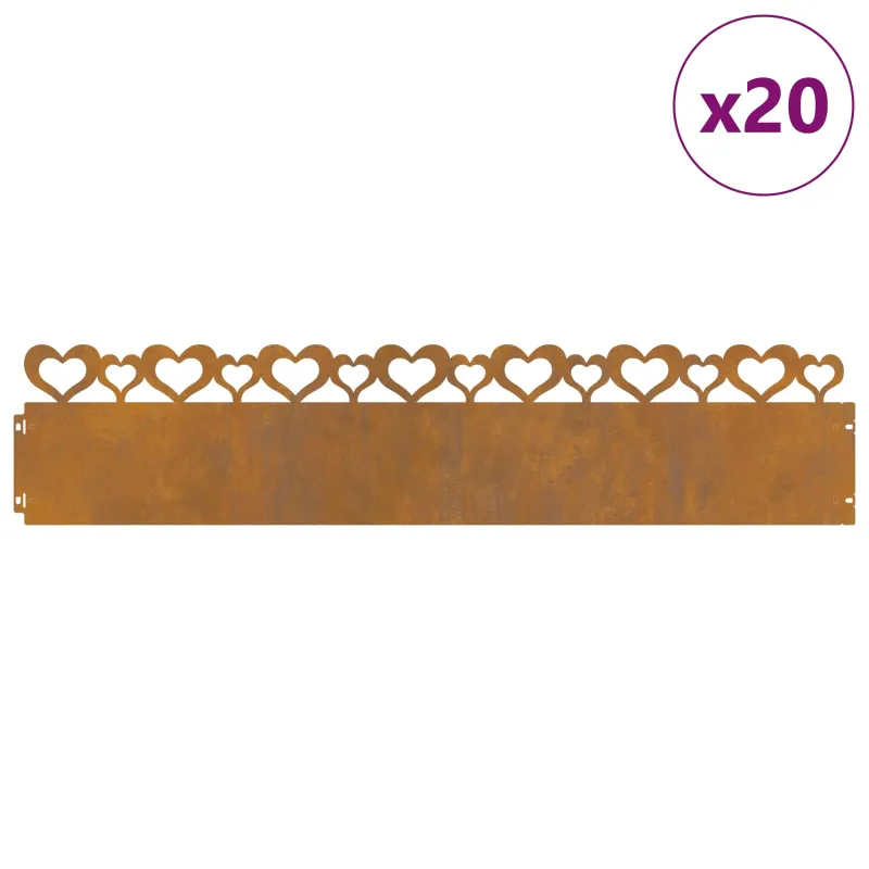 Vejos borteliai 20 pcs Rūdijanti 103 x 0,05 x 22 cm