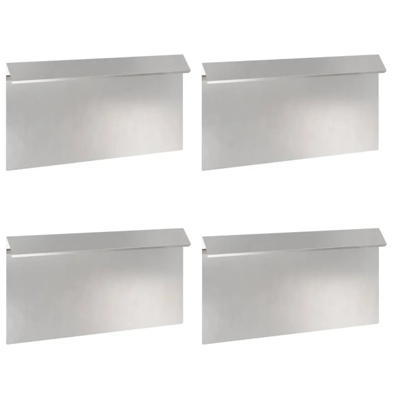 Sraigių tvora 4 pcs Sidabro 50 x 3,5 x 25 cm