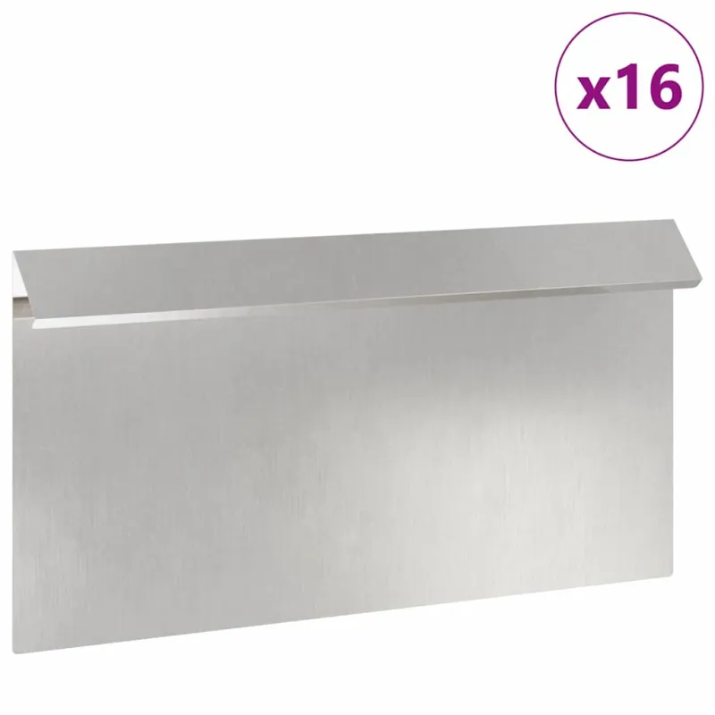 Sraigių tvora 16 pcs Sidabro 50 x 3,5 x 25 cm