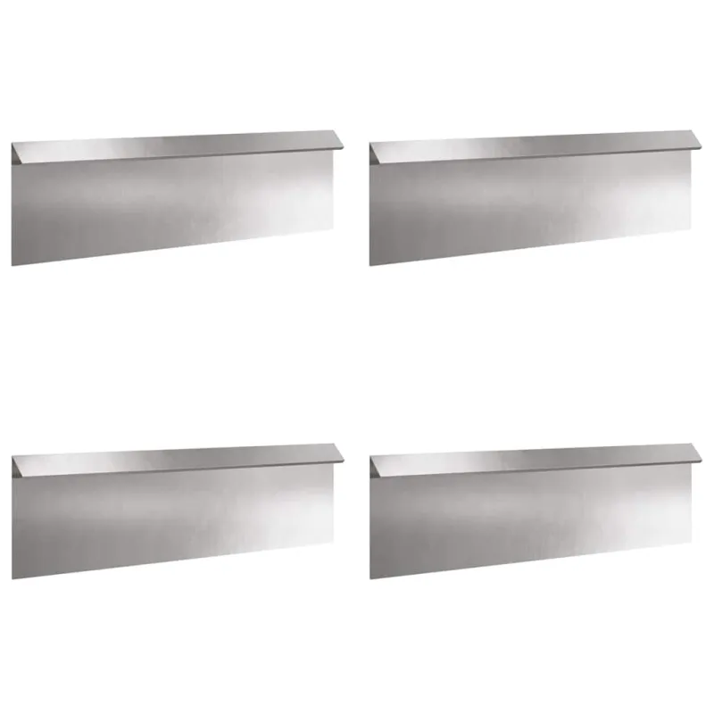 Sraigių tvora 4 pcs Sidabro 100 x 3,5 x 25 cm