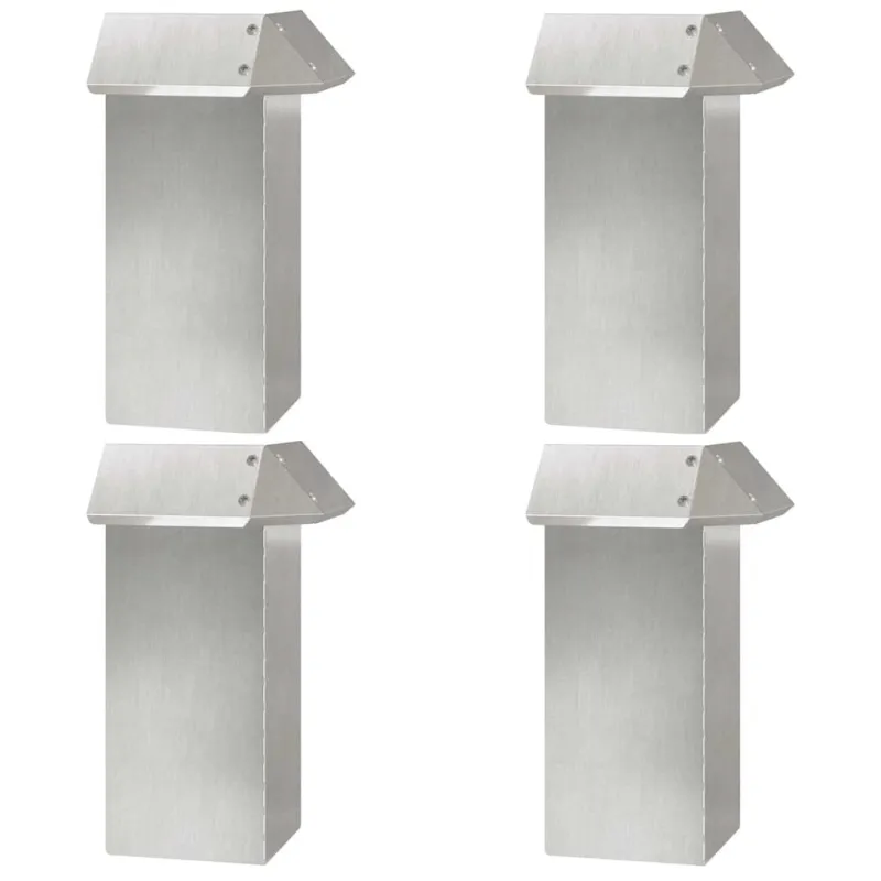 Sraigių tvora 4 pcs Sidabro 13,5 x 13,5 x 25 cm