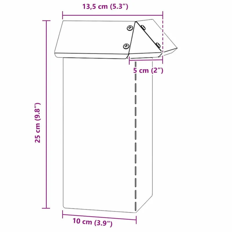 Sraigių tvora Sidabro 13,5 x 13,5 x 25 cm Cinkuota plienas