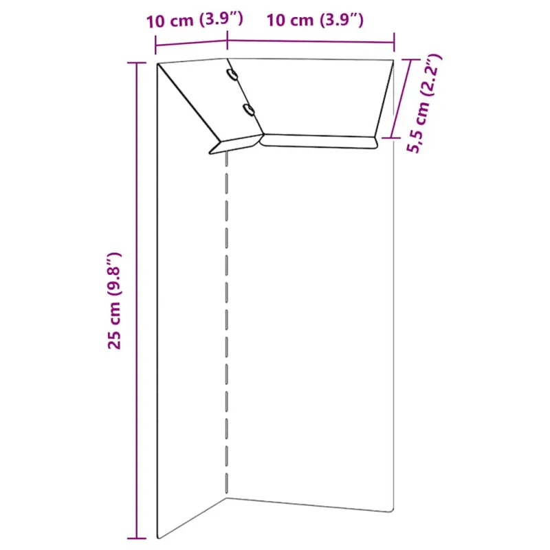 Sraigių tvora 4 pcs Sidabro 10 x 10 x 25 cm