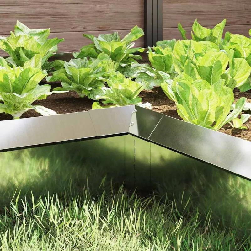 Sraigių tvora 4 pcs Sidabro 10 x 10 x 25 cm Cinkuota plienas