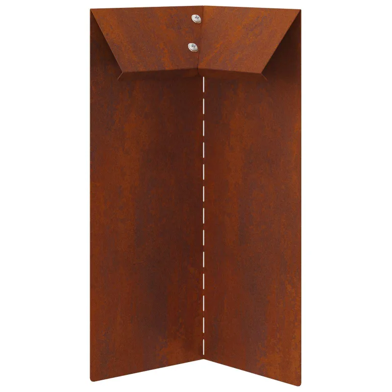 Sraigių tvora 4 pcs Rūdijanti 10 x 10 x 25 cm