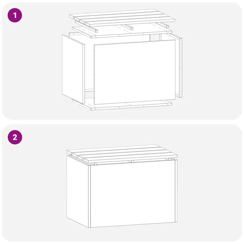 Sodo suolas Juoda 60 x 40 x 43 cm