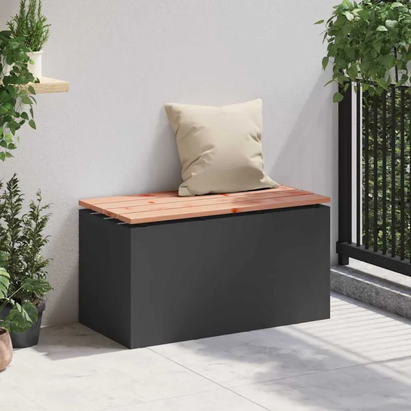 Sodo suolas Juoda 80 x 40 x 43 cm Plienas