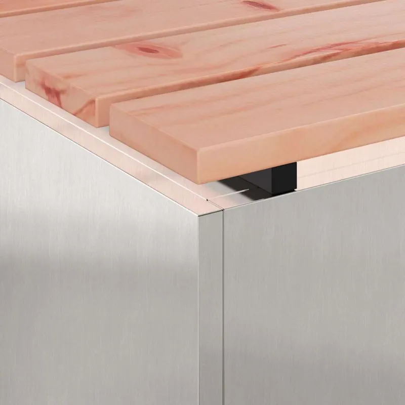 Sodo suolas Sidabro 80 x 40 x 43 cm Nerūdijantis plienas