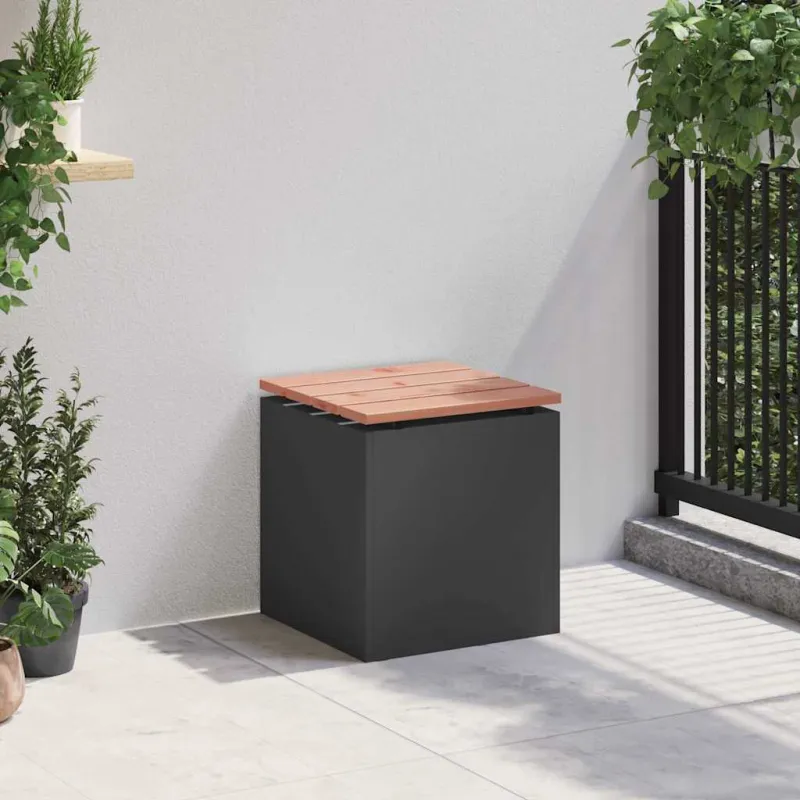 Sodo suolas Juoda 40 x 40 x 43 cm Plienas