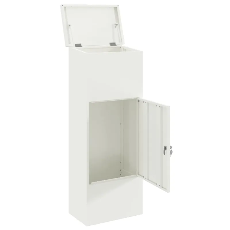 Siuntų dėžutė su saugykla Balta 44,5 x 29 x 110,5 cm Plienas