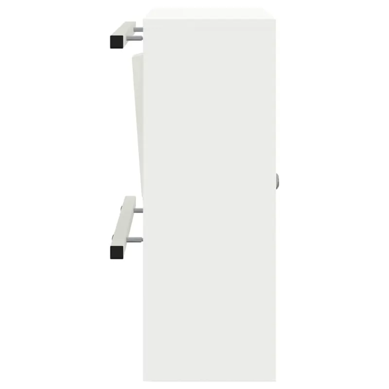 mailbox su saugykla su durimis Balta 30 x 20 x 55 cm Plienas