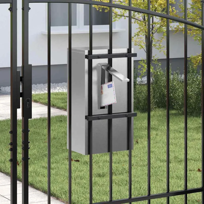 mailbox su durimis Sidabro 30 x 20 x 55 cm Nerūdijantis Plienas