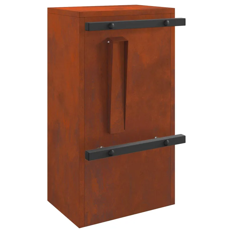 mailbox su saugykla su durimis Rūdijanti 30 x 20 x 55 cm