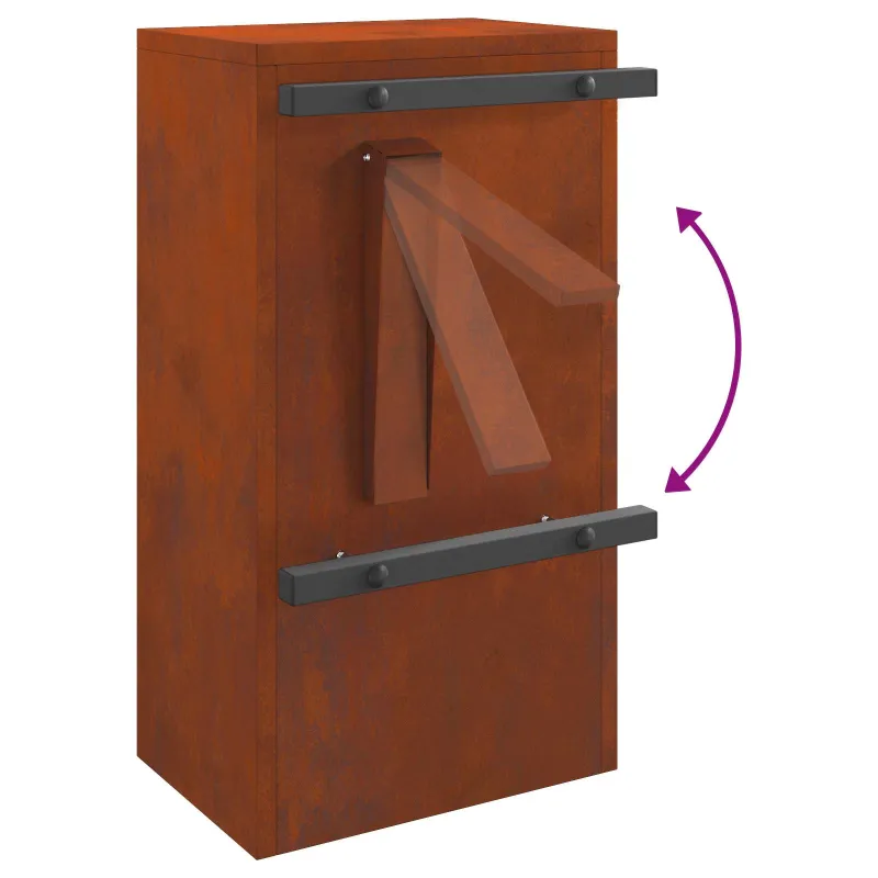 mailbox su saugykla su durimis Rūdijanti 30 x 20 x 55 cm