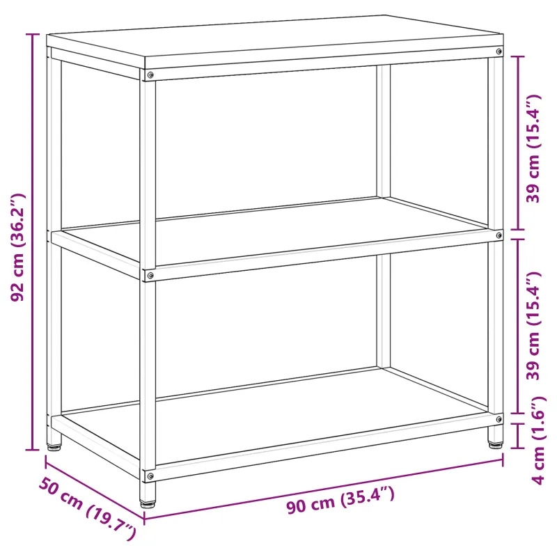 Virtuvės saugojimas HATTEM Juoda 90 x 50 x 92 cm Plienas