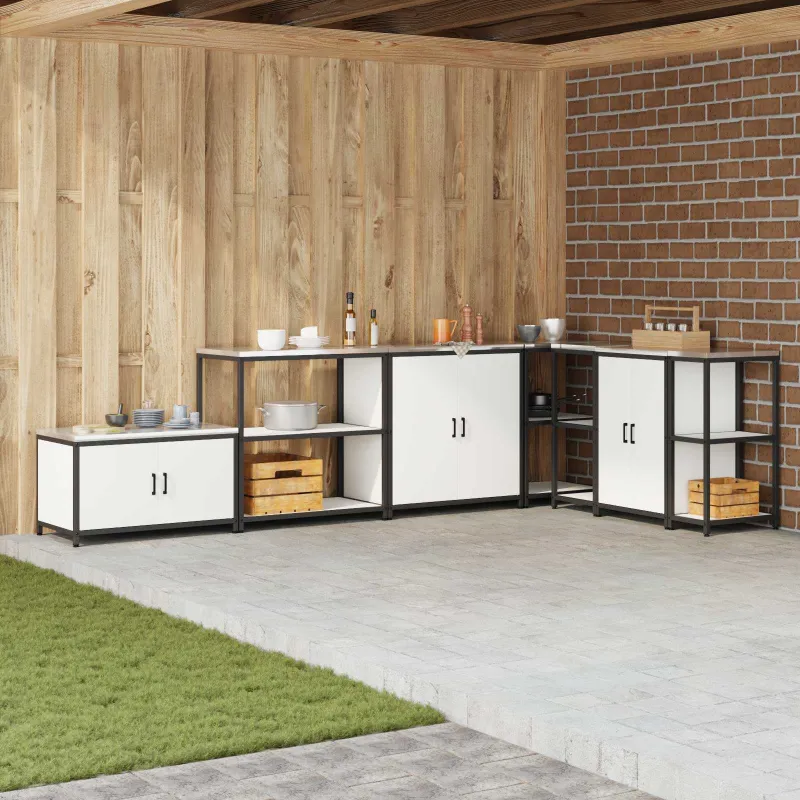 Virtuvės saugojimas HATTEM Balta 90 x 50 x 92 cm Plienas