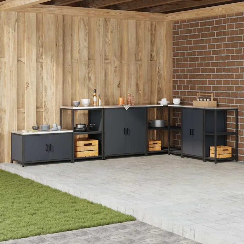 Virtuvės saugojimas HATTEM Antracito 60 x 50 x 92 cm Plienas
