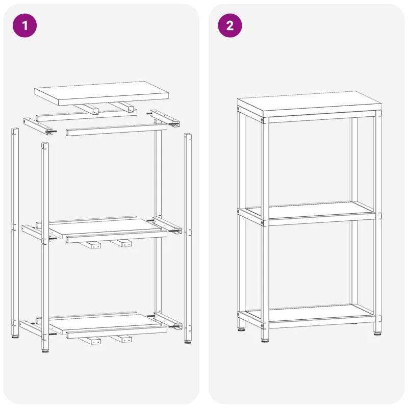 Virtuvės saugojimas HATTEM Juoda 30 x 50 x 92 cm Plienas