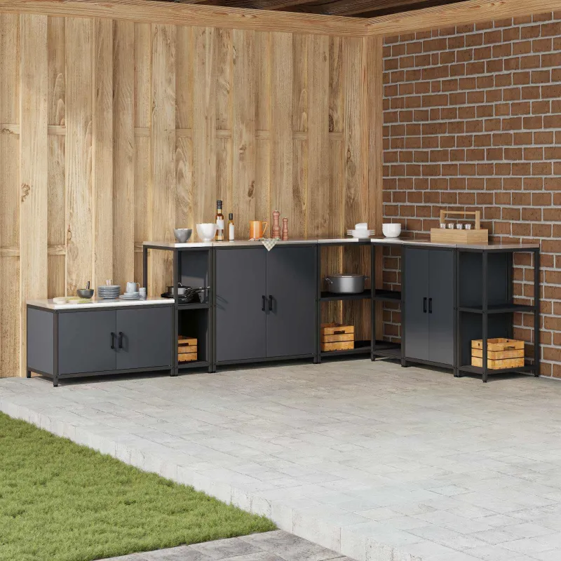Virtuvės saugojimas HATTEM Antracito 30 x 50 x 92 cm Plienas