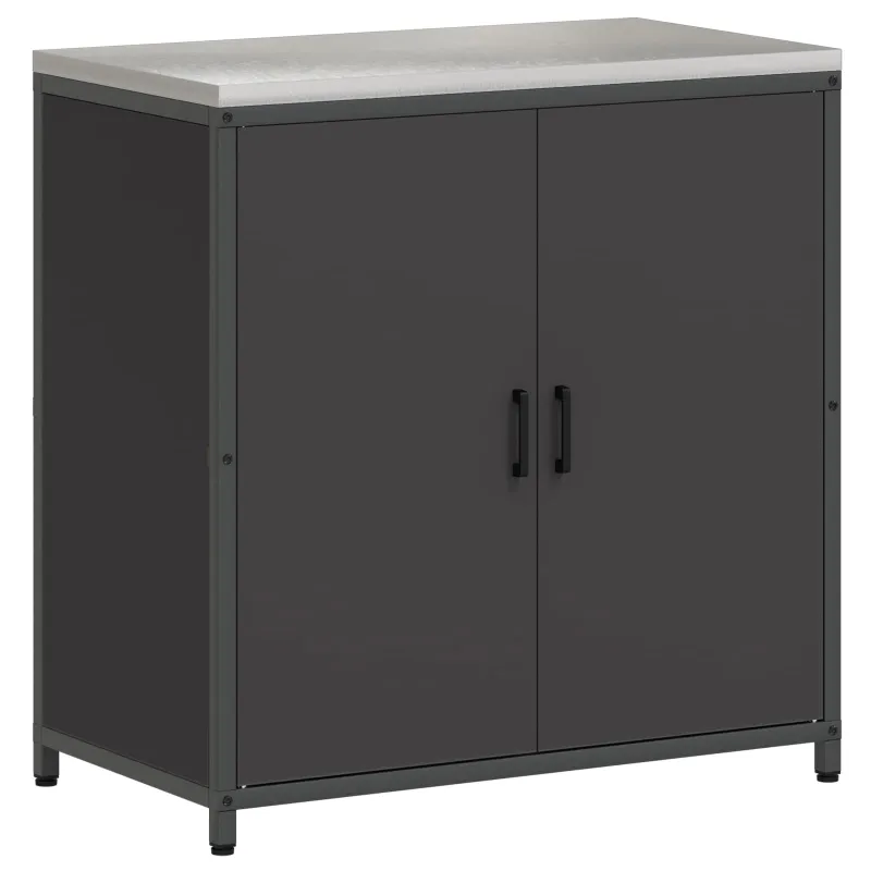 Virtuvės saugojimas HATTEM Juoda 90 x 50 x 92 cm Plienas