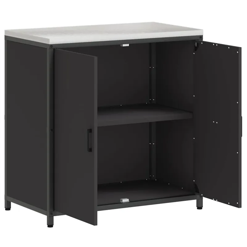 Virtuvės saugojimas HATTEM Juoda 90 x 50 x 92 cm Plienas