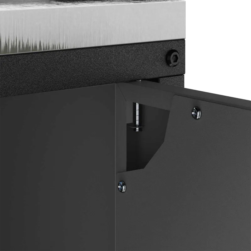 Virtuvės saugojimas HATTEM Juoda 90 x 50 x 92 cm Plienas