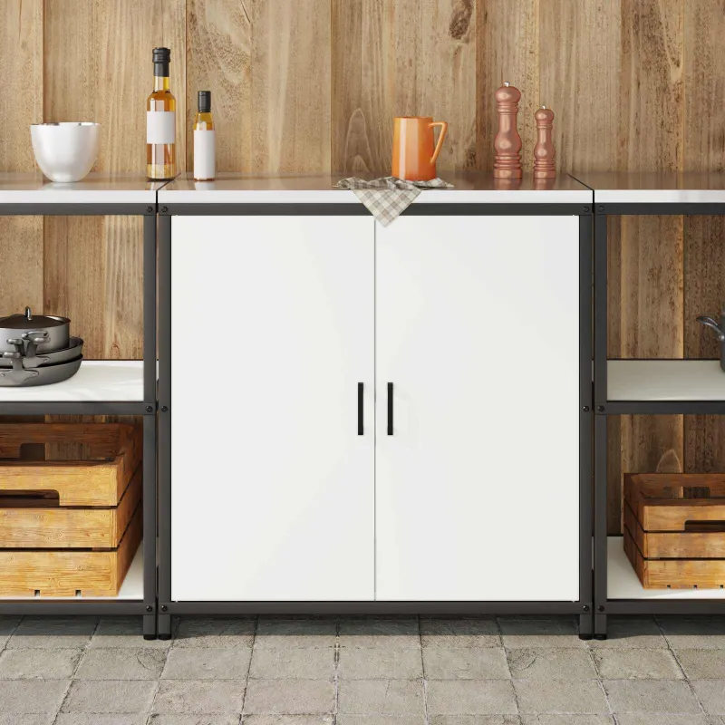 Virtuvės saugojimas HATTEM Balta 90 x 50 x 92 cm Plienas