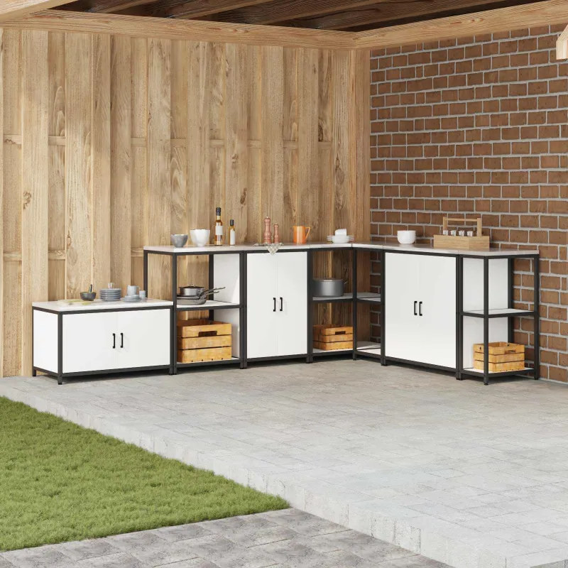 Virtuvės saugojimas HATTEM Balta 60 x 50 x 92 cm Plienas
