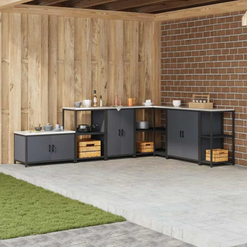 Virtuvės saugojimas HATTEM Antracito 60 x 50 x 92 cm Plienas
