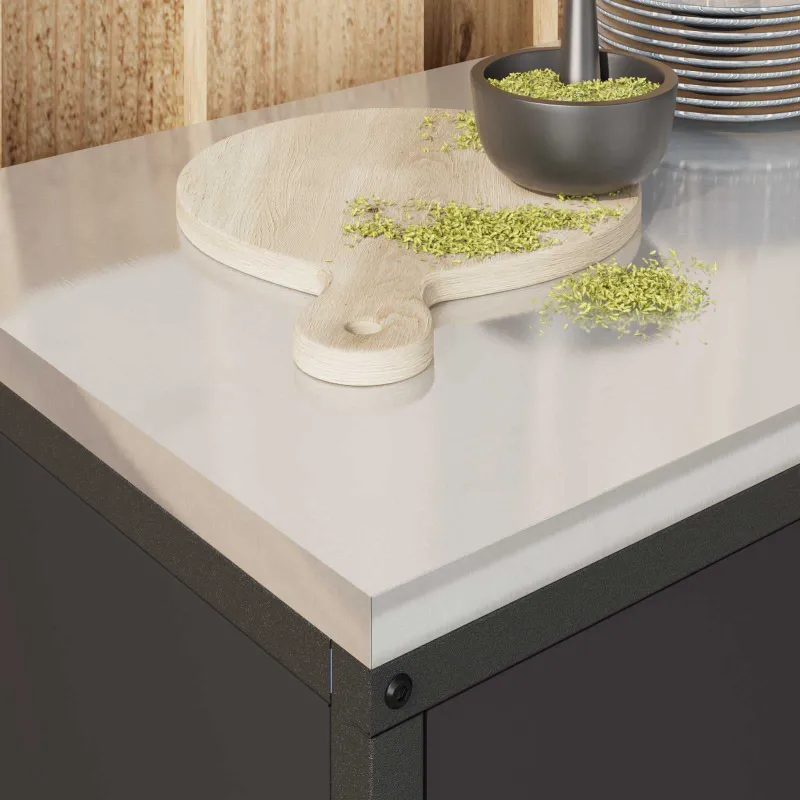 Virtuvės saugojimas HATTEM Juoda 90 x 50 x 53 cm Plienas