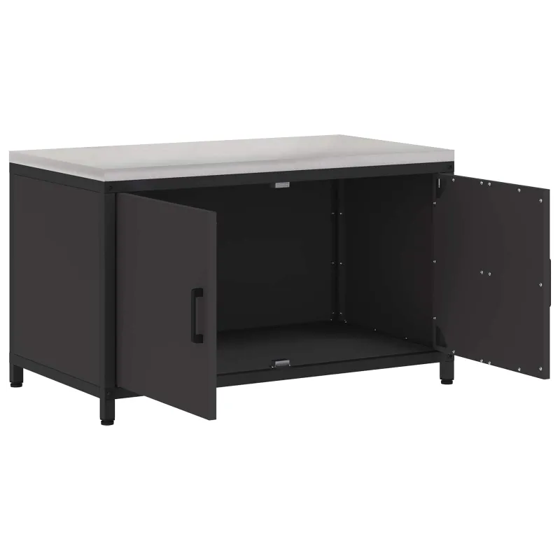 Virtuvės saugojimas HATTEM Juoda 90 x 50 x 53 cm Plienas