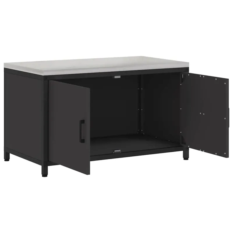 Virtuvės saugojimas HATTEM Juoda 90 x 50 x 53 cm Plienas