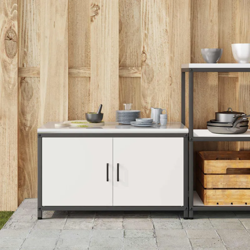 Virtuvės saugojimas HATTEM Balta 90 x 50 x 53 cm Plienas