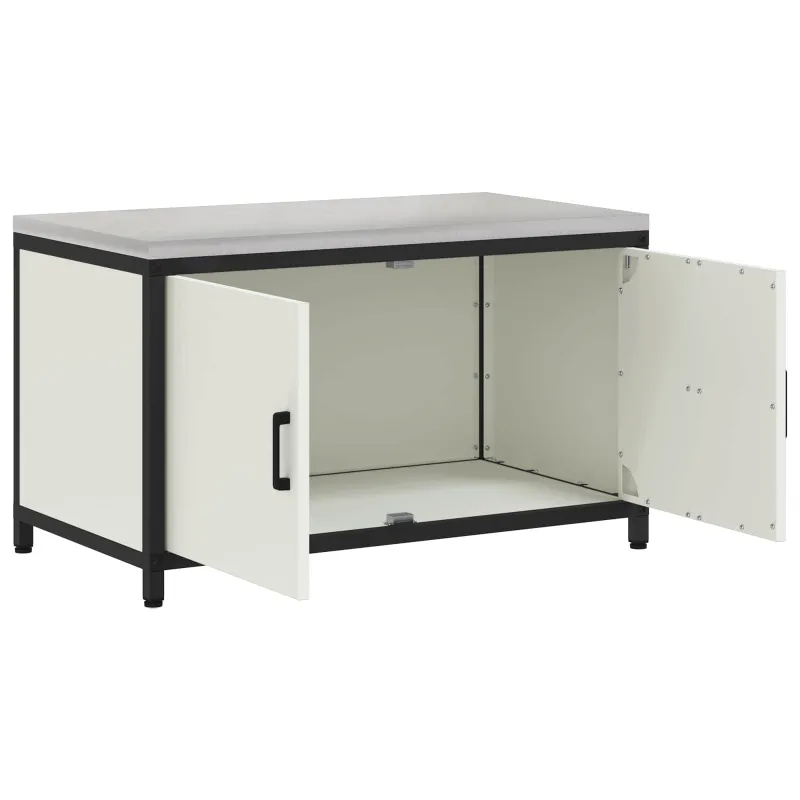 Virtuvės saugojimas HATTEM Balta 90 x 50 x 53 cm Plienas
