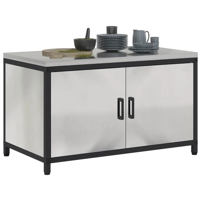 Virtuvės saugojimas HATTEM Sidabrinė 90 x 50 x 53 cm Plienas