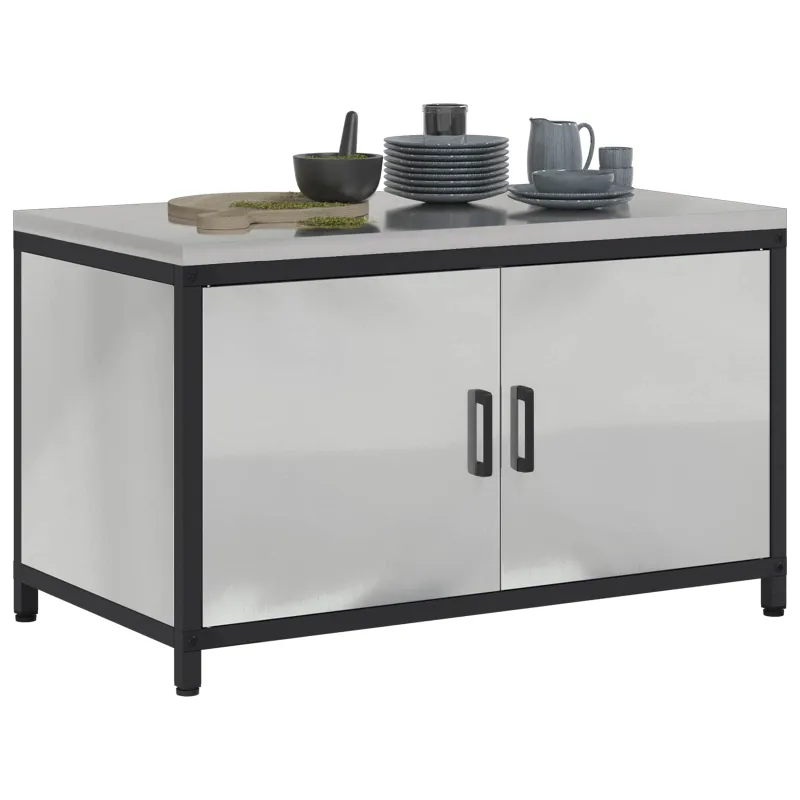 Virtuvės saugojimas HATTEM Sidabrinė 90 x 50 x 53 cm Plienas