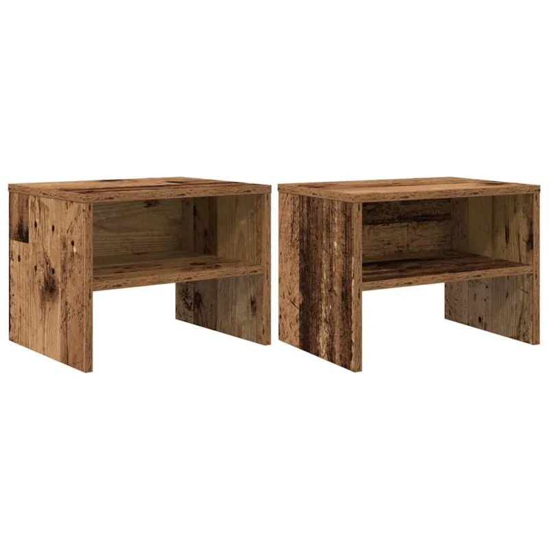 Šalia lovos spintelė 2 pcs Sena mediena 40 x 40 x 30 cm