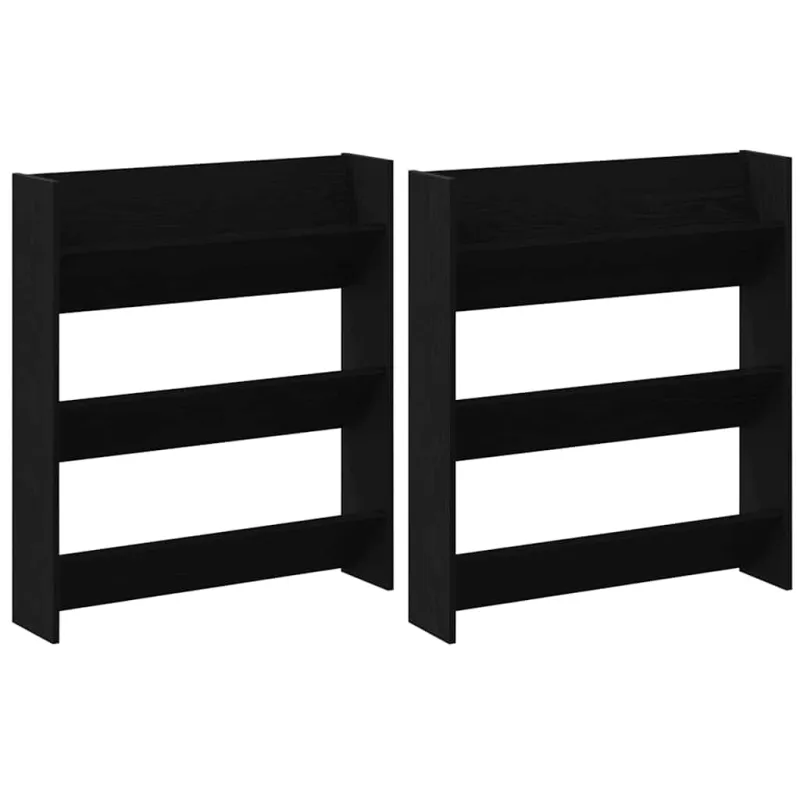 Batu skrynia su lentyna 2 pcs Juodas ąžuolas 86 x 18 x 90 cm