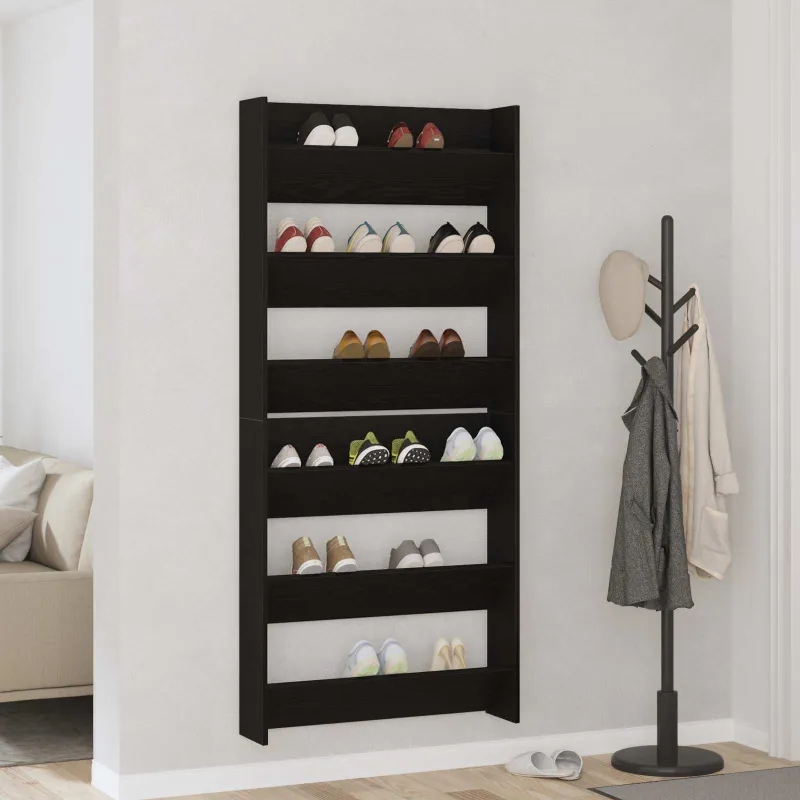 Batu skrynia su lentyna 2 pcs Juodas ąžuolas 86 x 18 x 90 cm