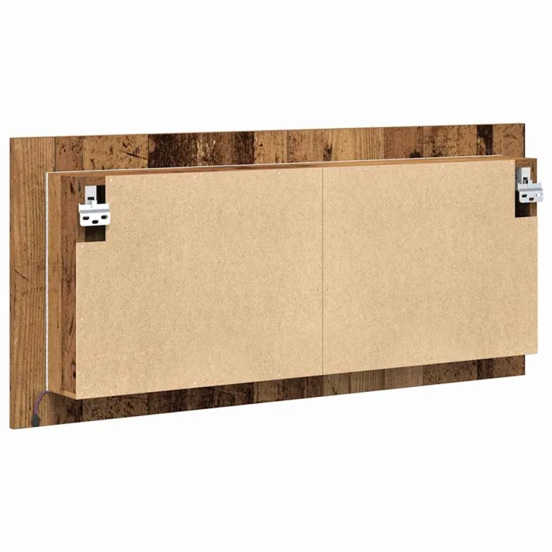 LED veidrodis spintelė su lentyna Senas medis 100 x 12 x 45 cm