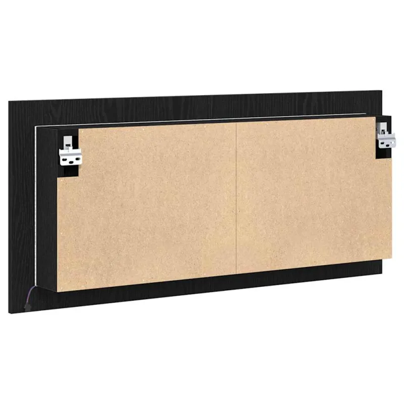 LED veidrodis spintelė Juodas ąžuolas 100 x 12 x 45 cm