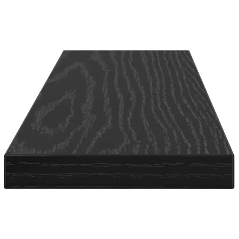 Knygų lentyna 4 pcs Juodas 40 x 10 x 1,5 cm Apdirbta mediena