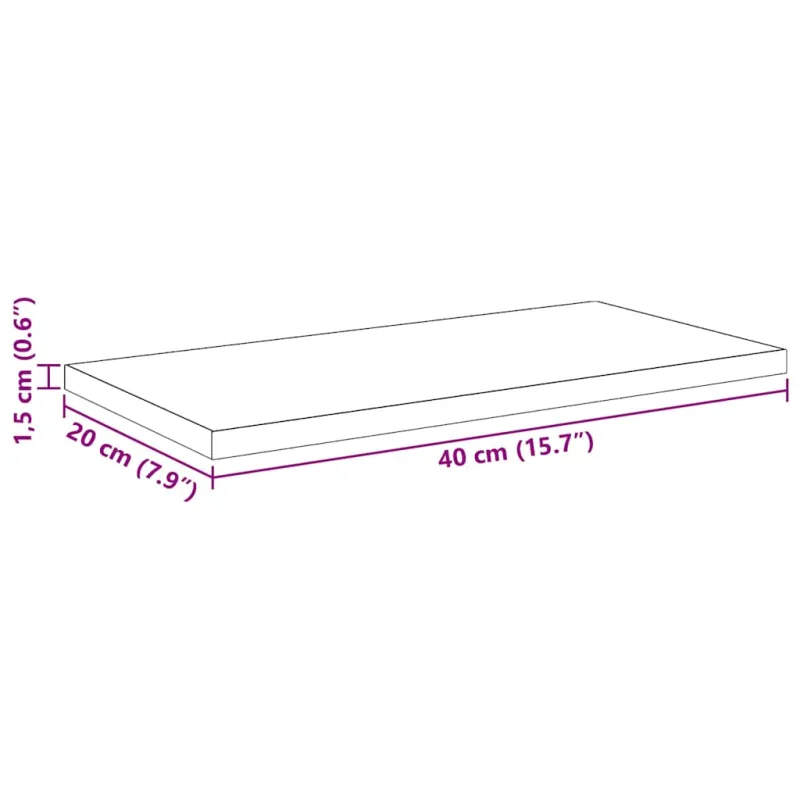 Knygų lentyna 4 pcs Juodas 40 x 20 x 1,5 cm Apdirbta mediena