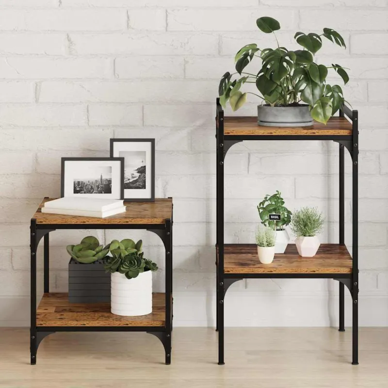 Knygų lentyna 4 pcs Ruda 40 x 40 x 1,5 cm Apdirbta mediena